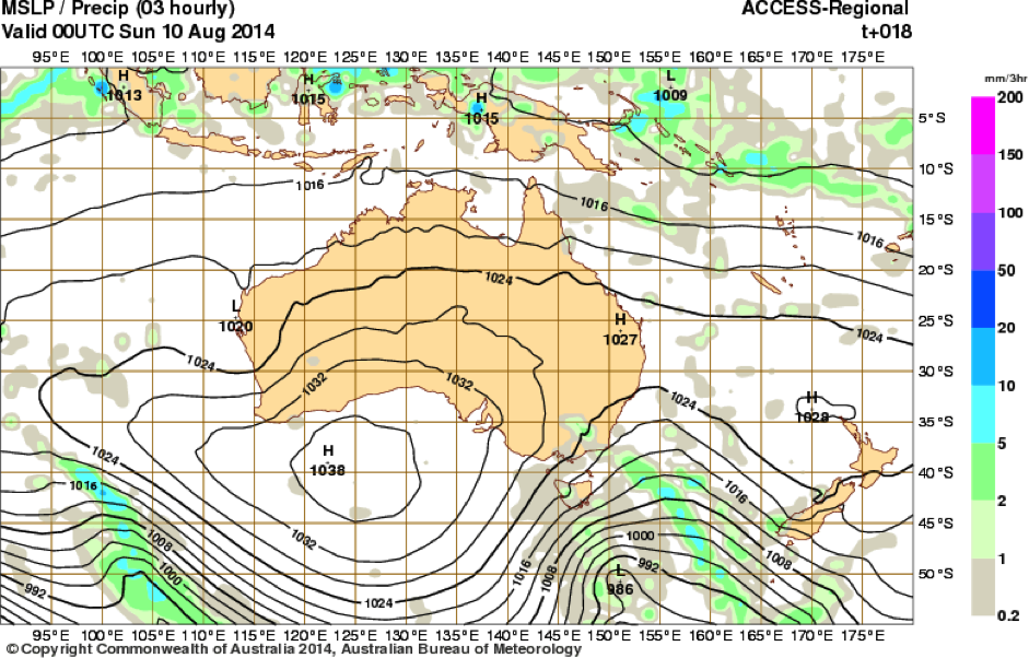 MSLP/Precipitation Map