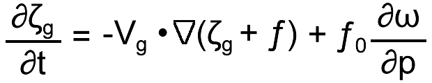 QG vorticity equation