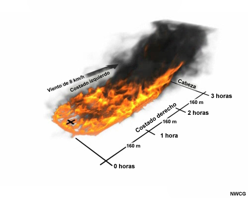 Propagación del incendio