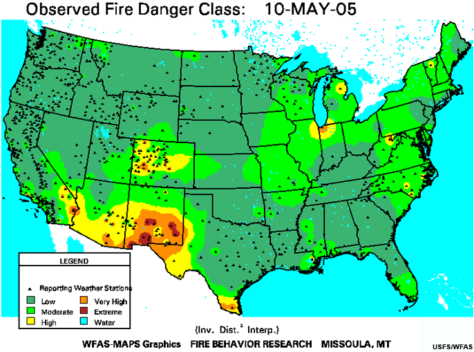 Fire danger class.