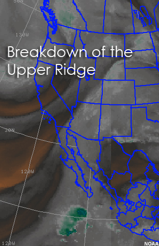 Satellite water vapor image.
