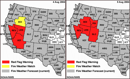 Red Flag Watches and Warnings.