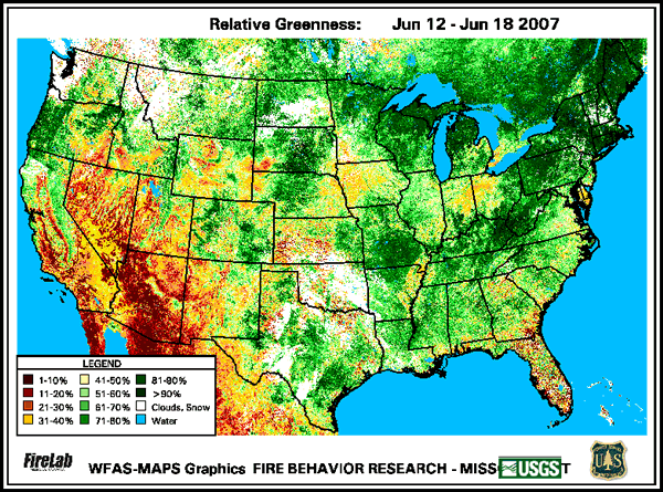WFAS Relative Greenness chart