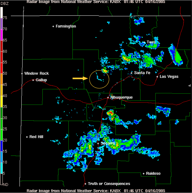 Radar reflectivity image.