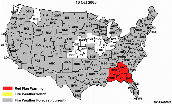 Red Flag Warnings.