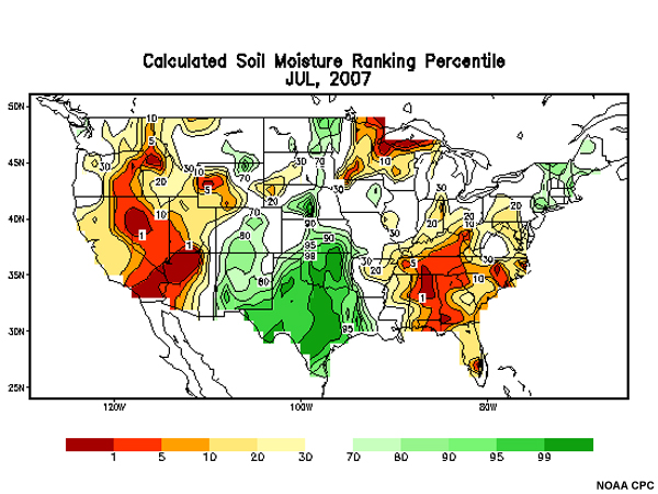 soil moisture graphic for July 2007