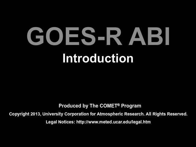Movie introducing the GOES-R ABI module