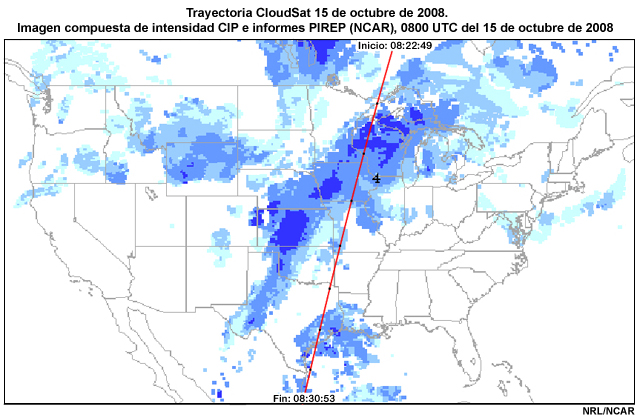 Producto engelamiento en el interior de las nubes (Cloud Icing Product, CIP) derivado de satélites e informes PIREP.
