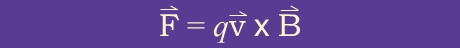 F = qv x B