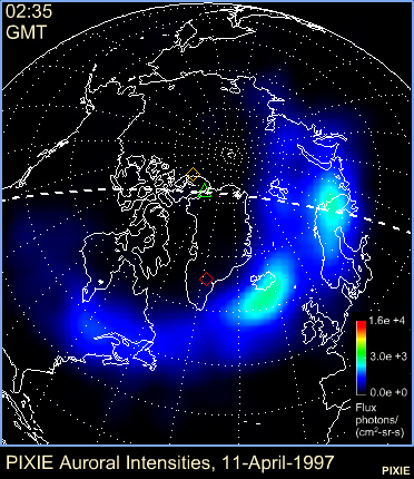 Visualization of magnetic convection for a southward solar wind magnetic field line.