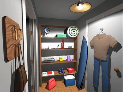 The storage closet.