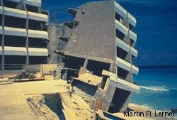Damaged hotel.