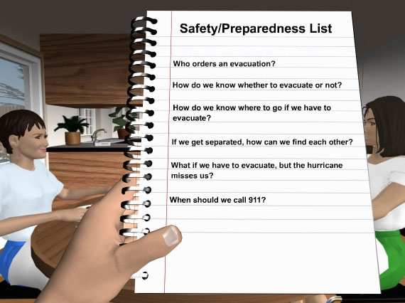 Safety/Preparedness list.