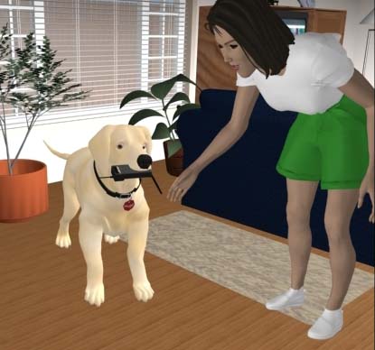 Carla cogiendo el teléfono que trae Hugo.