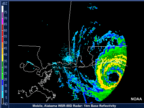 Imagen móvil de radar de Alabama