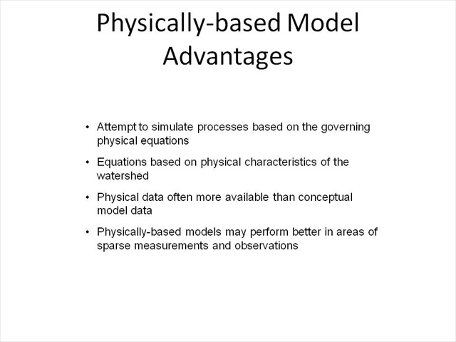 Physically-based Model Advantages
