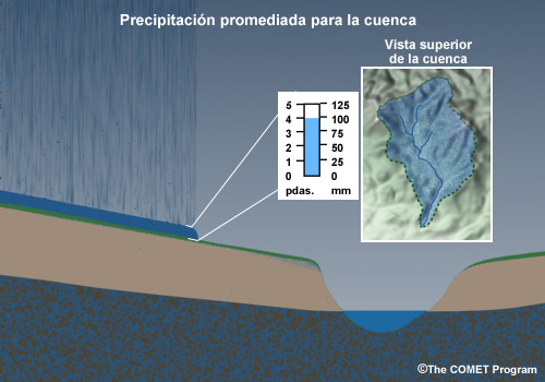 Precipitación promediada para la cuenca