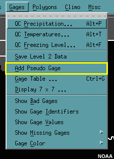 MPE gages menu - add pseudo gage