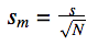 equation for standard error of the mean computed in a sample