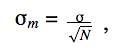 standard error of the mean equation
