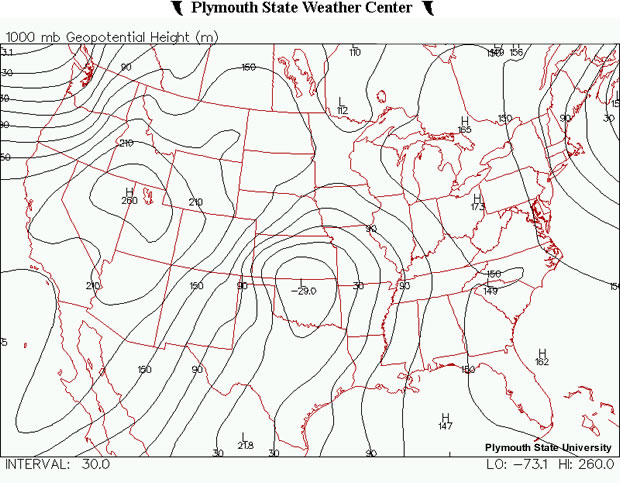 1000mb height graphic