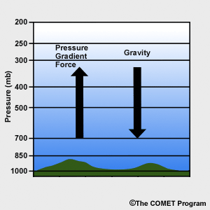 Conceptual depiction of hydrostatic equilibrium