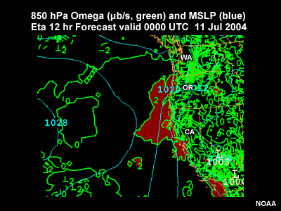 plan view model products useful in fog forecasting