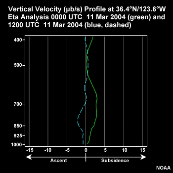vetical model products useful in fog forecasting