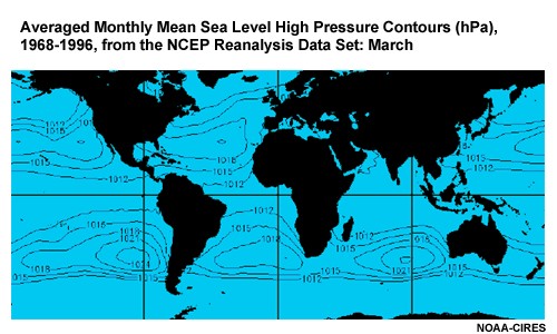 animation of global MSL  patterns for March, June, September and December