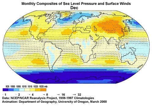 flash animation of the annual global winds and pressure changes