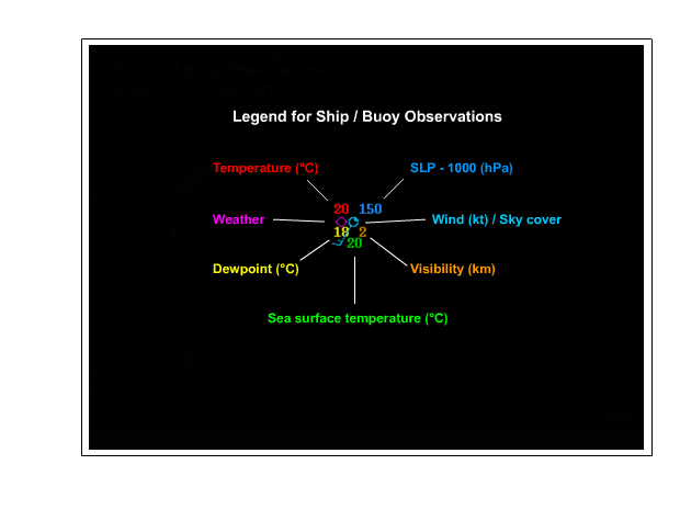 Surface observation legend