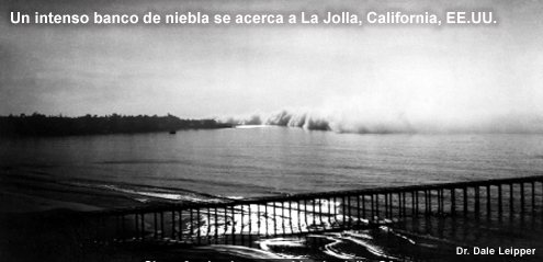 Foto de un banco de niebla cerca de la costa de California