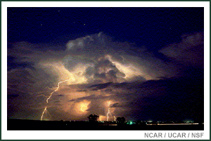 Foto de una tormenta eléctrica