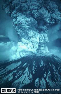Foto de erupción volcánica