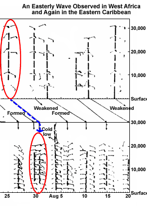 Frank's time sections tracking tropical waves