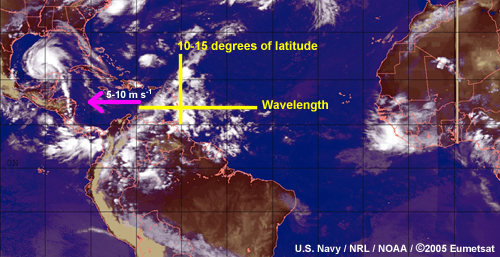 Satellite image of a tropical wave