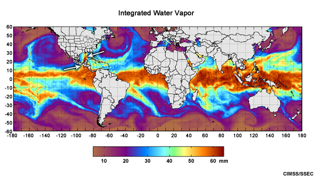 Integrated Water Vapor image
