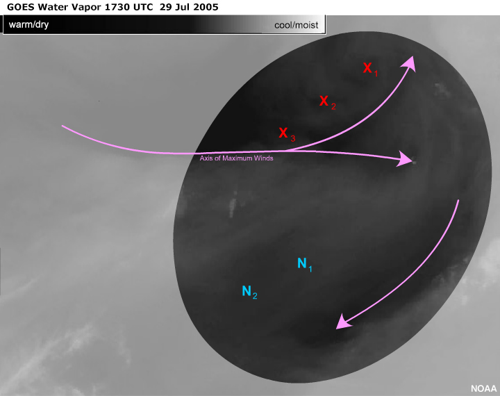 GOES Water Vapor 1730 UTC 29 July 2005 feedback