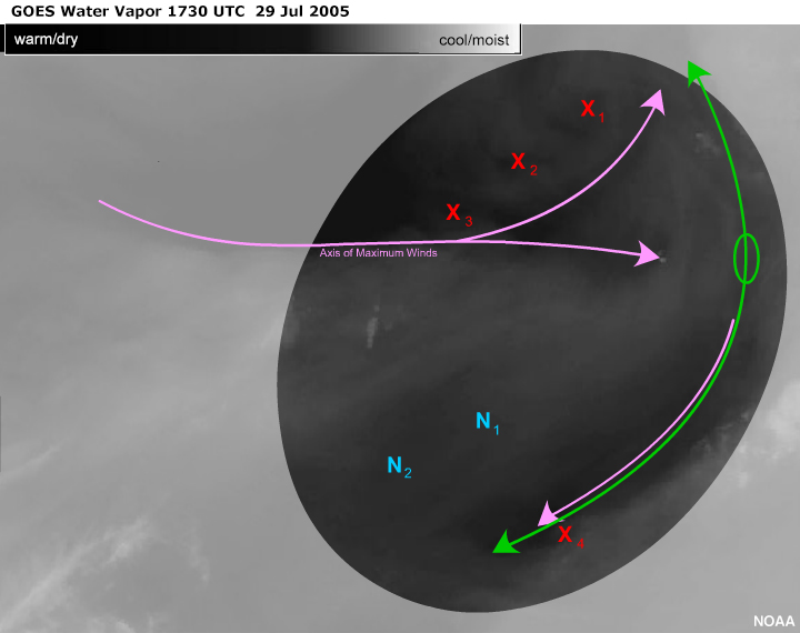 GOES Water Vapor 1730 UTC 29 July 2005 feedback