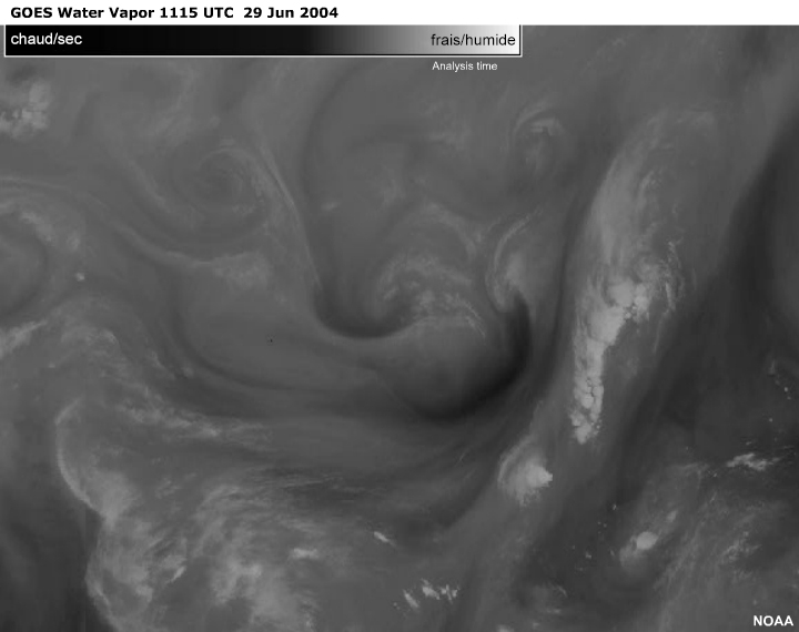 GOES Water Vapor 1115 UTC 29 June 2004