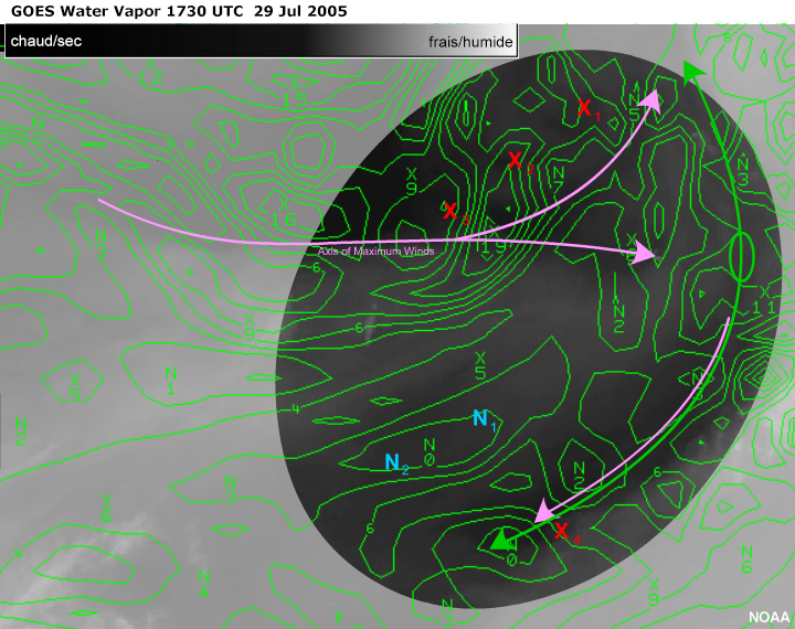 GOES Water Vapor 1730 UTC 29 July 2005 feedback