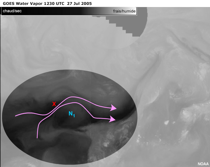 GOES Water Vapor 1230 UTC 27 Jul 2005 feedback