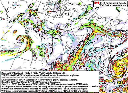 GEM Regional EPV 700-500hPA output with legend