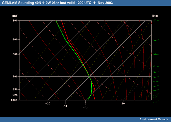 GEMLAM Sounding 49N 110W 06hr fcst valid 1200 UTC  11 Nov 2003