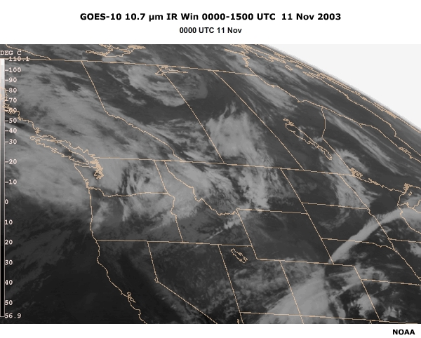 GOES-10 10.7 µm IR Win 00-15 UTC 11 Nov 2003