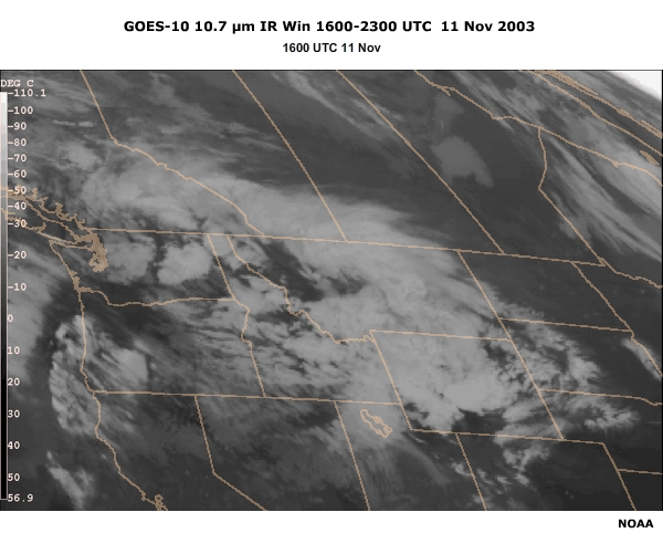GOES-10 IR4 Win 16-22 UTC 11 Nov 2003