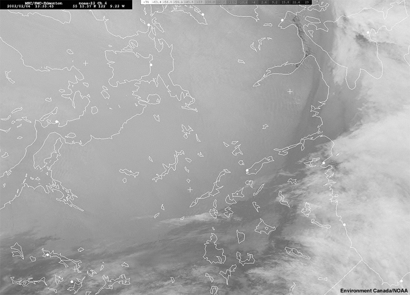 NOAA-17 11 μm IR 1335 UTC 06 Feb 2003