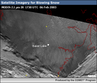 MODIS 2.1 micrometer IR 1730 UTC 06 February 2003