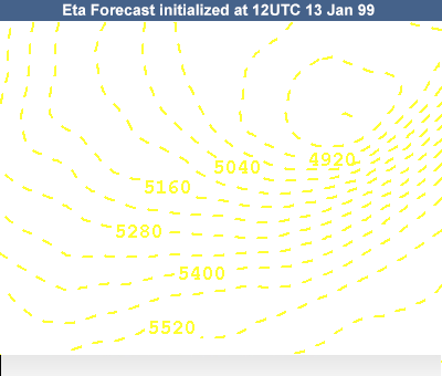 1000-500hPa Thickness (m) overlay