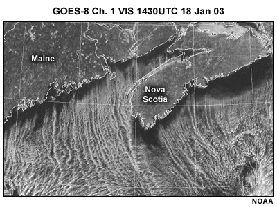 GOES-8 visible, 1430 UTC 18 January 2003